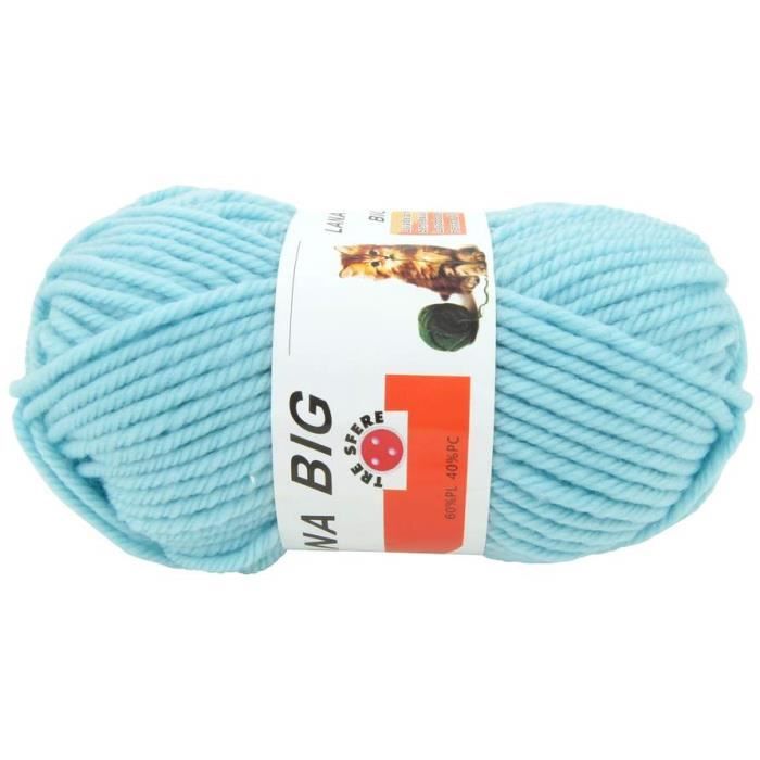 laine 100g Polyester Doux LANA BIG Bleu ciel Achat / Vente laine