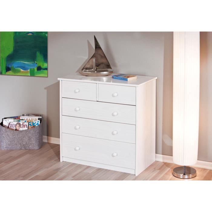 commode blanche vernis