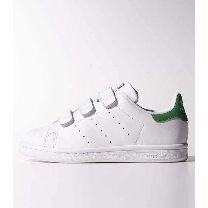 Baskets Adidas Stan Smith Kids Blanc scratch Blanc - Achat / Vente basket - Cdiscount