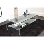  VERA Table basse en verre courbé 110 x 55 cm
