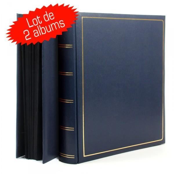 Lot De 2 Albums Photos Jumbo 100 Pages - Pour 500 Photos 10x15cm - Style Traditionnel Avec Autocollants