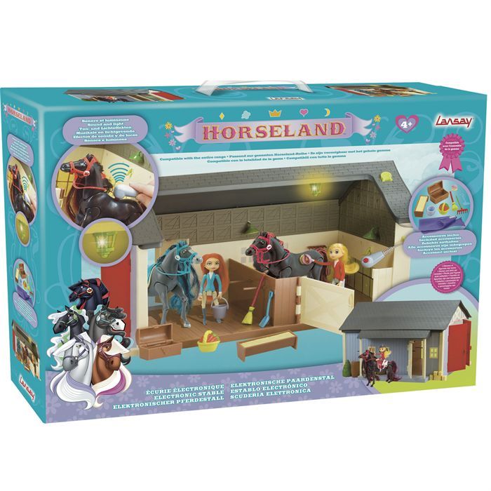 HORSELAND/ ECURIE ELECTRONIQUE/ SONORE LUMINEUSE / JOUET LANSAY/NEUF