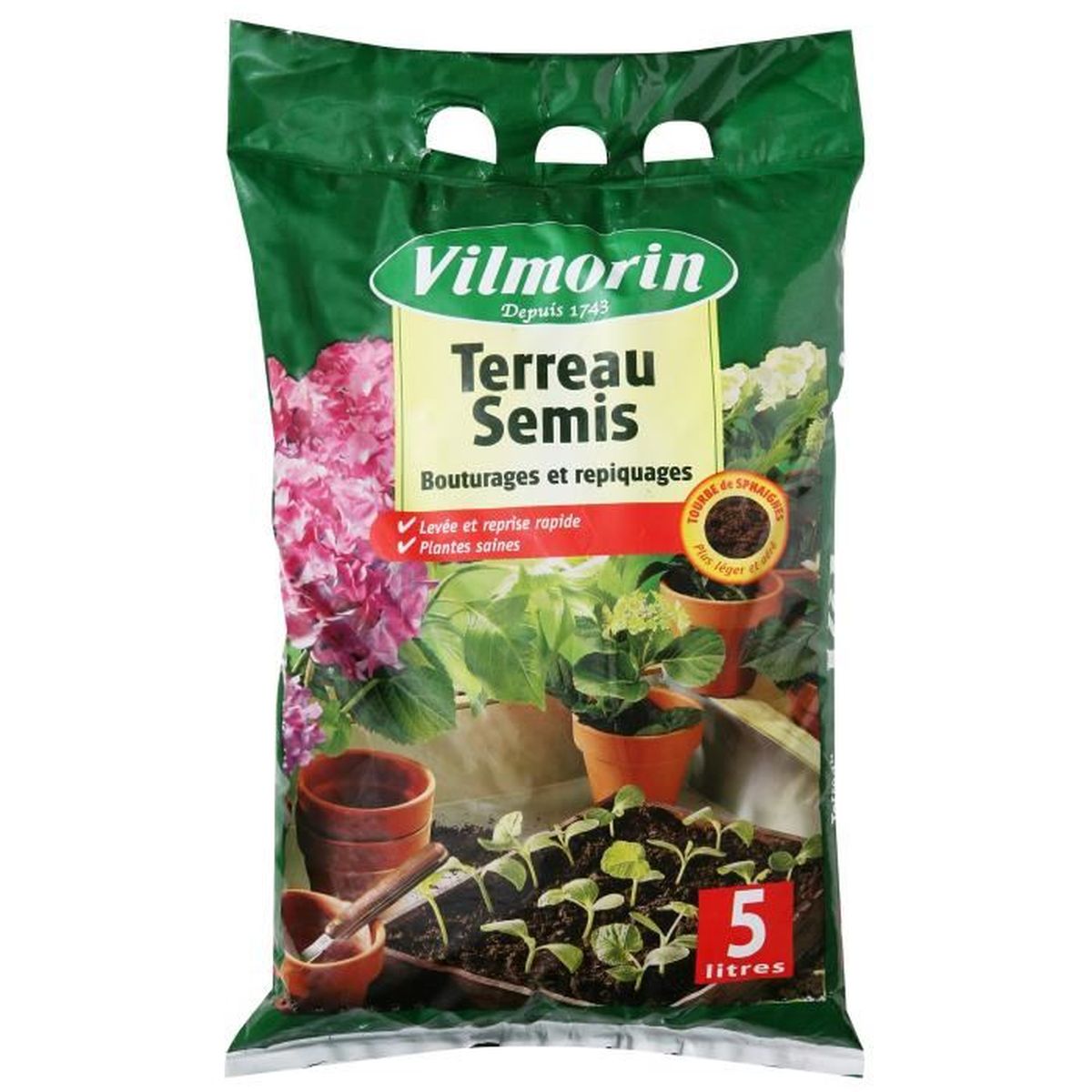VILMORIN Terreau semis bouturages et repiquages - 5 L ...