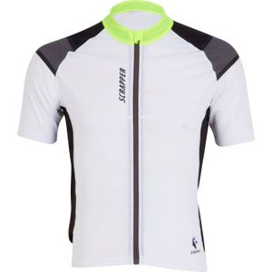 SCRAPPER Maillot Vélo Homme Team - Blanc Jaune