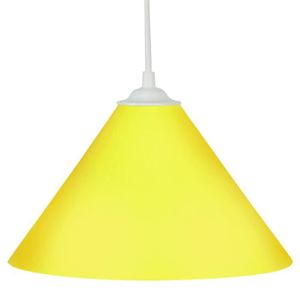 Lustre - suspension Cones E27 24 W ?24cm Jaune