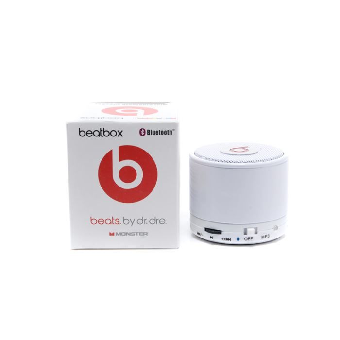 Monster Beats Bluetooth Mini haut parleur blanc enceintes bluetooth