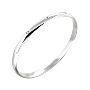 BRACELET , GOURMETTE Bracelet jonc 3 Cristaux de Swarovski