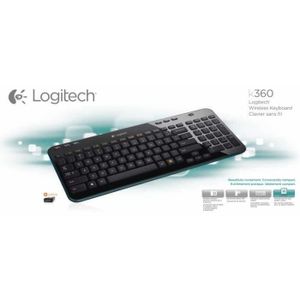 CLAVIER D'ORDINATEUR Logitech clavier sans fil - K360 Dark Grey CLAVIER D'ORDINATEUR Logitech clavier sans fil - K360 Dark Grey