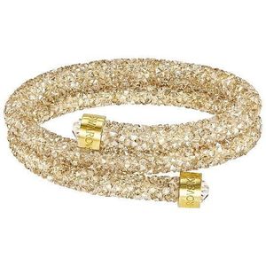 BRACELET , GOURMETTE Bracelet double Jonc Doré Crystaldust Swarovski S