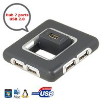 Dacomex Hub 7 ports USB 2.0 on Table avec alimenta Dacomex Hub 7 ports USB 2.0 on Table avec alimenta