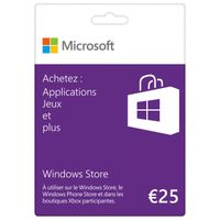 Carte Cadeau Windows Store - 25€ Carte Cadeau Windows Store - 25€