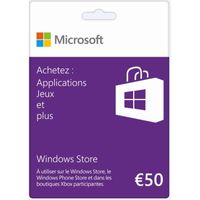Carte Cadeau Windows Store - 50€ Carte Cadeau Windows Store - 50€