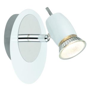 Spot pat?re Kora 1xGU10 40W blanc et chrome