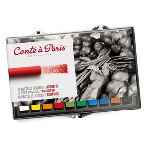 CONTE A PARIS Set 10 pastels tendres assortis