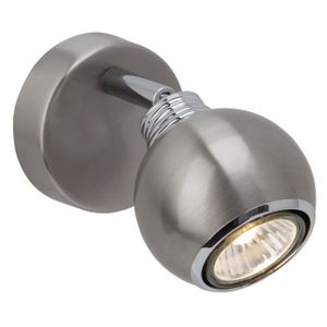 Spot pat?re Ina 1xGU10 28W acier et chrome