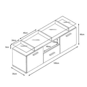 meuble bas tv chocolat