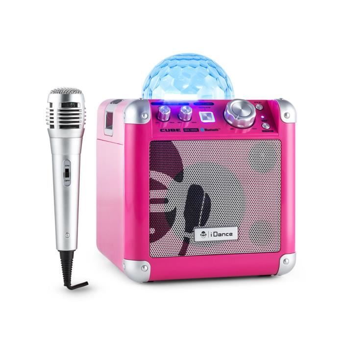 iDance Party Cube BC100 Système audio Bluetooth LED 50W USB AUX MIC