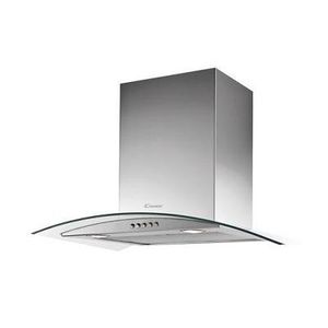 CANDY CGM61X - Hotte décorative murale - Évacuation ou recyclage - Débit d'air en aspiration 328m3-h- 3 vitesses - Larg 60cm - Inox