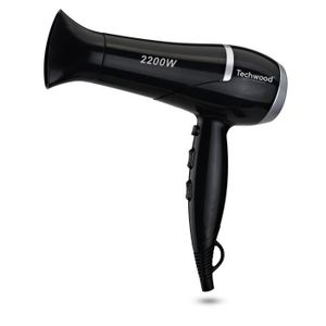 TECHWOOD TCO6079 S?che-cheveux Professionnel + 3 brosses - Noir et Gris