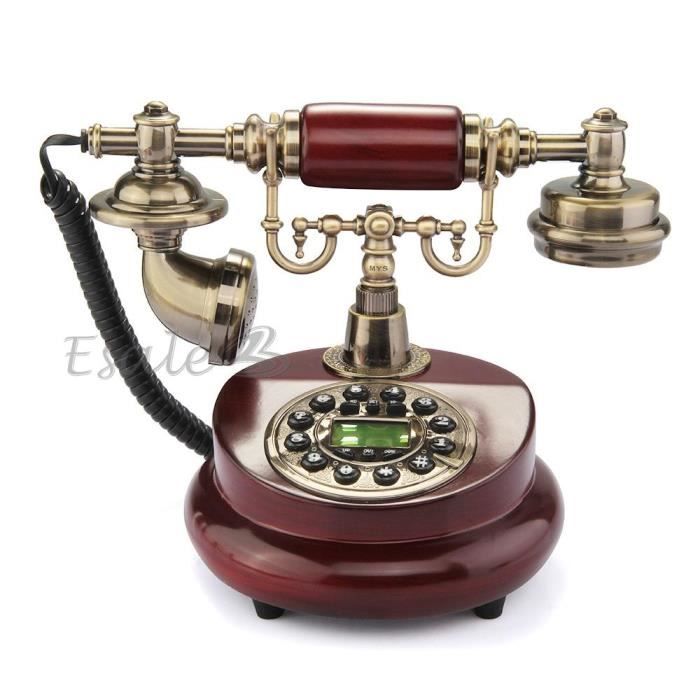 Téléphone Fixe en Résine Rétro Antique avec Rep... Achat téléphone