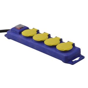 I-WATTS Bloc multiprise 4 prises + interrupteur avec clapets