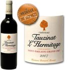 VIN ROUGE Carton 6 Tauzinat L'Hermitage St Emilion Gd Cru 07