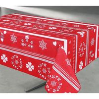 Nappe rectangulaire cigognes rouge 145 x 240 cm Nappe rectangulaire cigognes rouge 145 x 240 cm