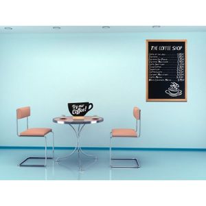 Ardoise murale rectangulaire 60 x 80 cm, Teck