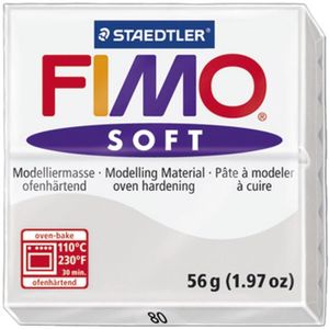 STAEDTLER Pâte ? modeler ? cuire Fimo Soft bloc 56 g gris