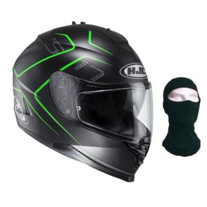 HJC Casque intégral IS-17 Lank noir vert + cagoule