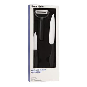 FINLANDEK lot de 2 couteaux céramique + éplucheur