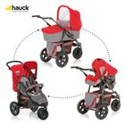  Trio poussette Viper 3 roues Gris Rouge Hauck