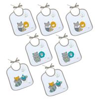 TIGEX Lot de 7 bavoirs doublés TIGEX Lot de 7 bavoirs doublés