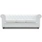 CANAPE Chesterfield convertible 3 places blanc - Canap…