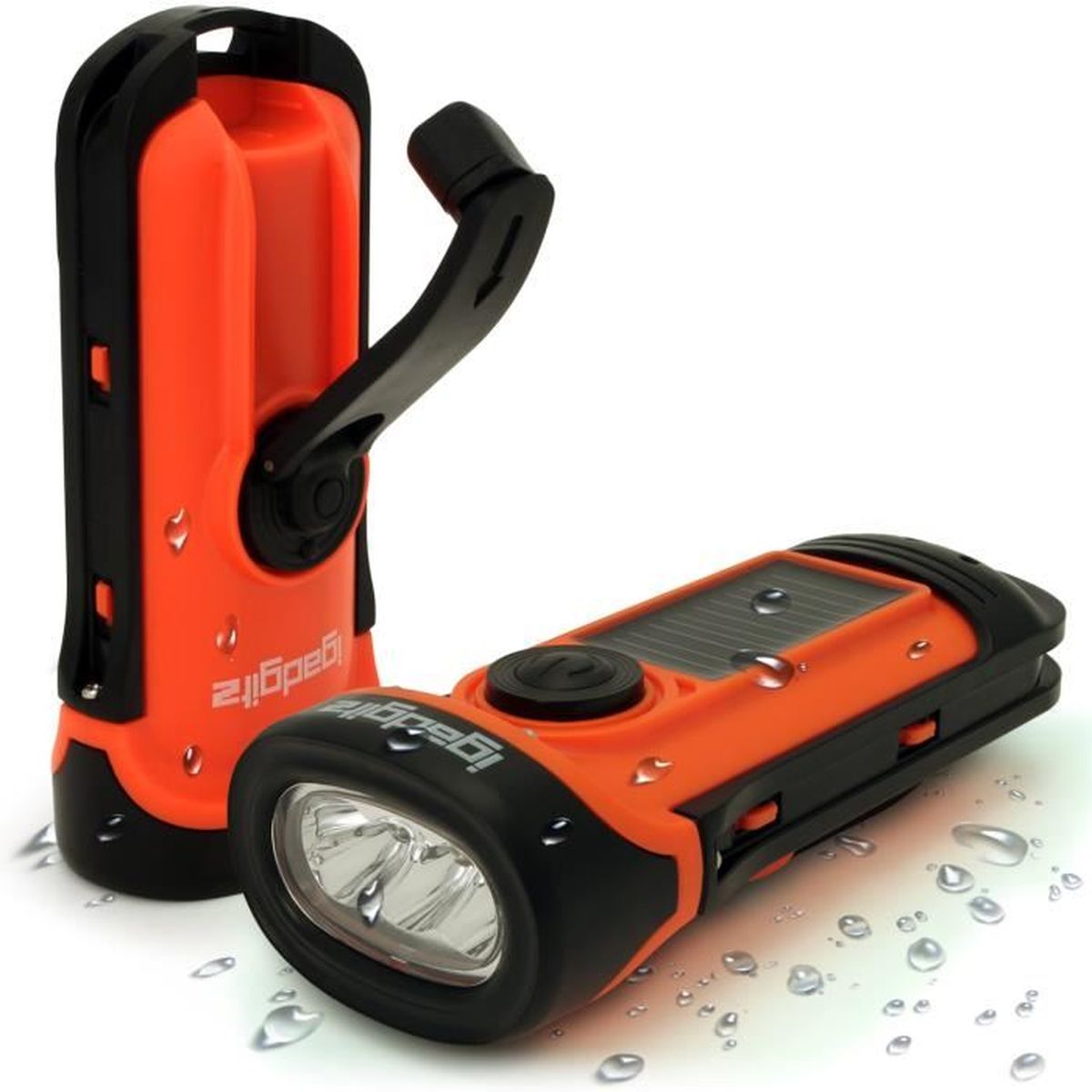 Lampe Torche Urgence Rechargeable - Manivelle & Solaire - LED, Portable Pour Camping & Randonnée