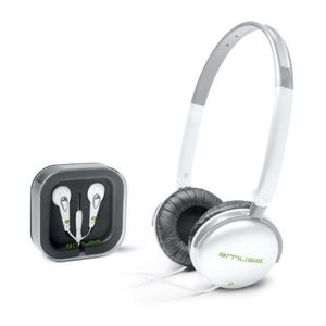 MUSE M-120 CFW Pack 2 en 1 Casque filaire arceau pliable + écouteurs