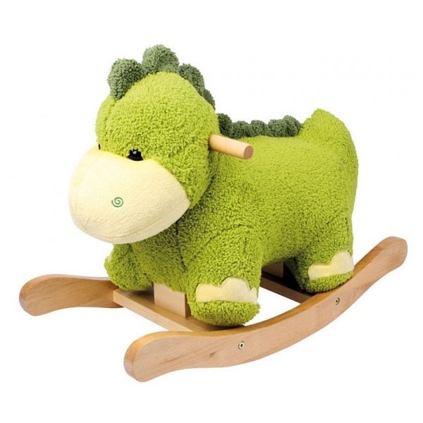 Ce petit dinosaure sur son support en bois est mignon à croquer et