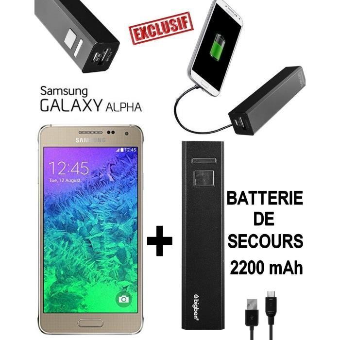 BON PLAN SAMSUNG GALAXY ALPHA GOLD + BATTERIE Achat / Vente