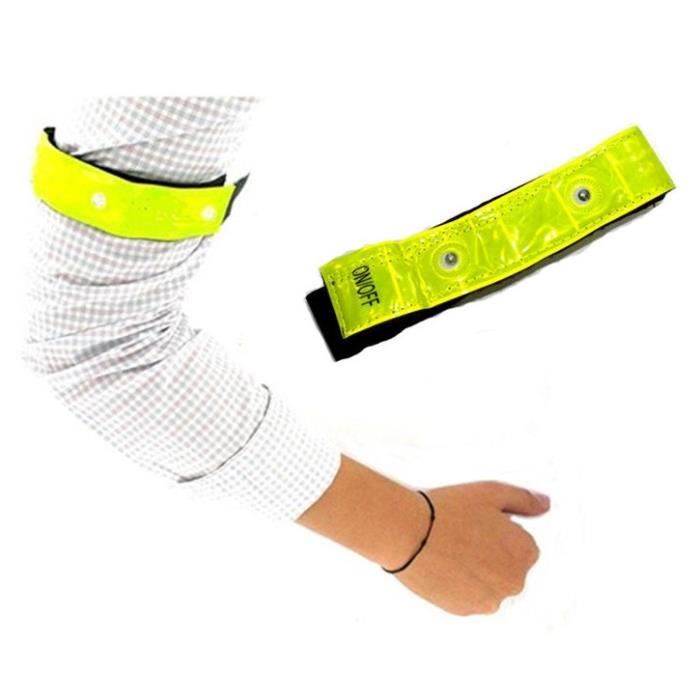 2 Brassards LED Sécurité Rechargeables - Visibilité Nocturne Pour Jogging, Vélo, Camping Et Activités Outdoor