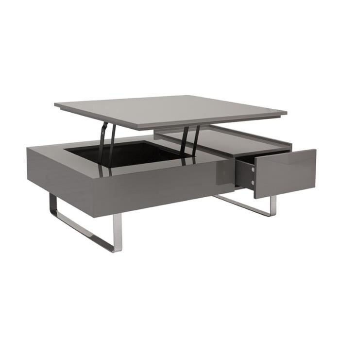table basse relevable gris