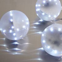 BOULE DE NOEL - GUIRLANDE - KIT NOEL Ensemble 4 boules 10 cm ,Led ,effets multiples