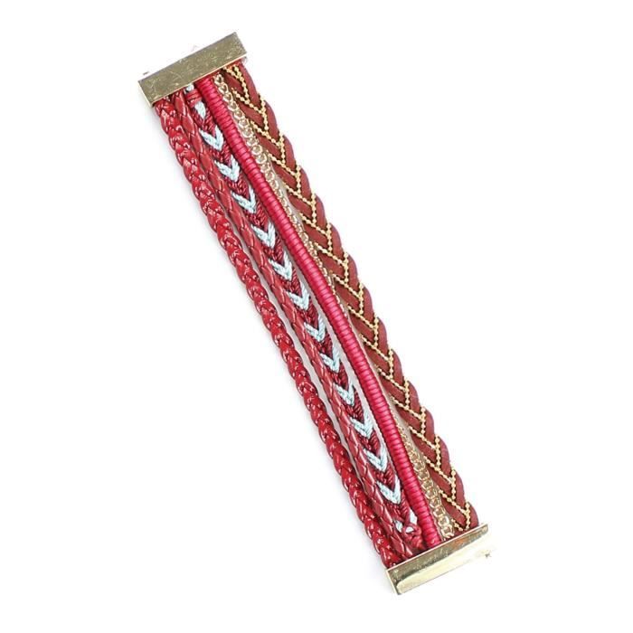 Bracelet manchette multi tresses Achat / Vente bracelet gourmette