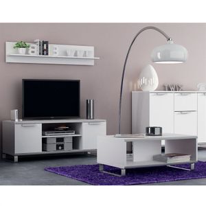 MEUBLE TV - HI-FI TWIX Banc TV 120cm blanc perle