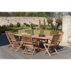  Table ovale en teck et 8 chaises