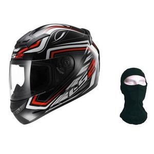 LS2 Casque Intégral Rookie Ranger + Cagoule - Noir Rouge