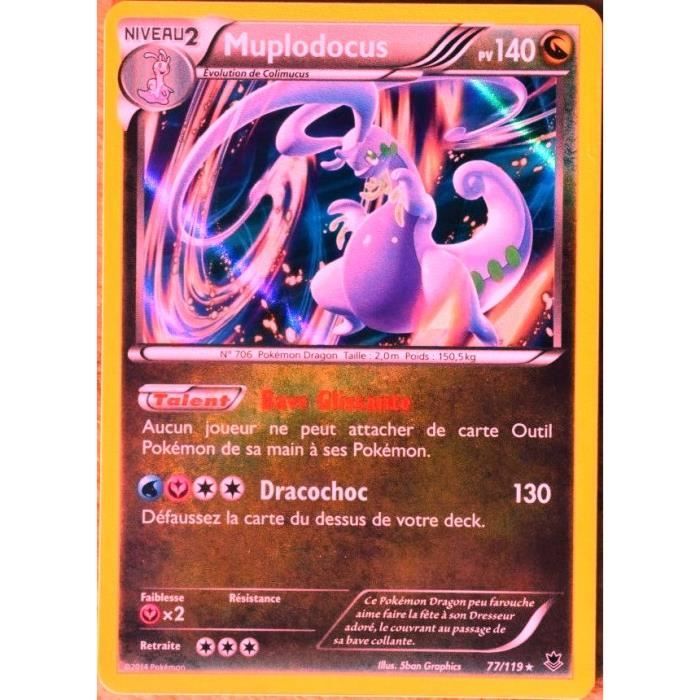 carte Pokémon 77 119 Muplodocus 140 PV SUPER RARE XY04 Vigueur