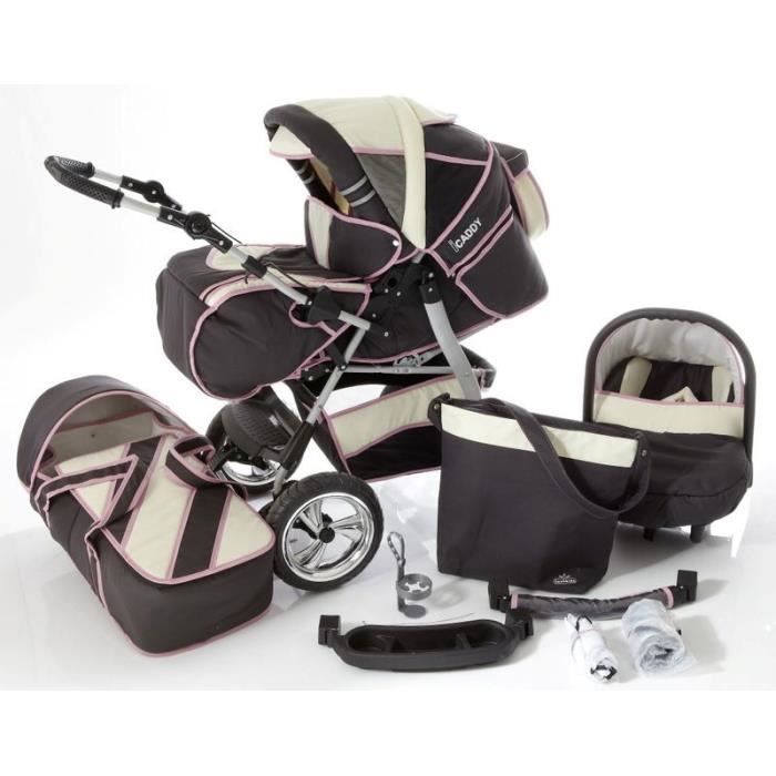 Poussette Combinée iCaddy 4en1 ISOFIX Siège auto Couffin Poussette Canne Accessoires 09 graphite