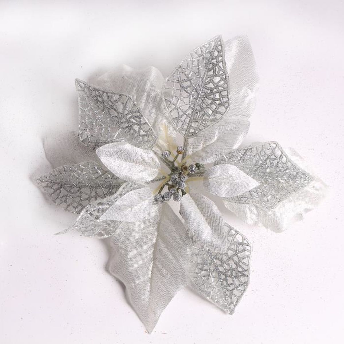 Fleur Artificielle Pour D Coration Sapin Guirlande Noel Haute