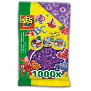 SES CREATIVE Lot de 1000 perles ? repasser - Mauve