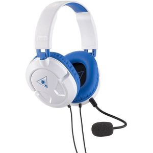 Turtle Beach Micro-Casque Gamer RECON 60P - Filaire - Écouteurs de 40 mm - Blanc - PS4 / PS3
